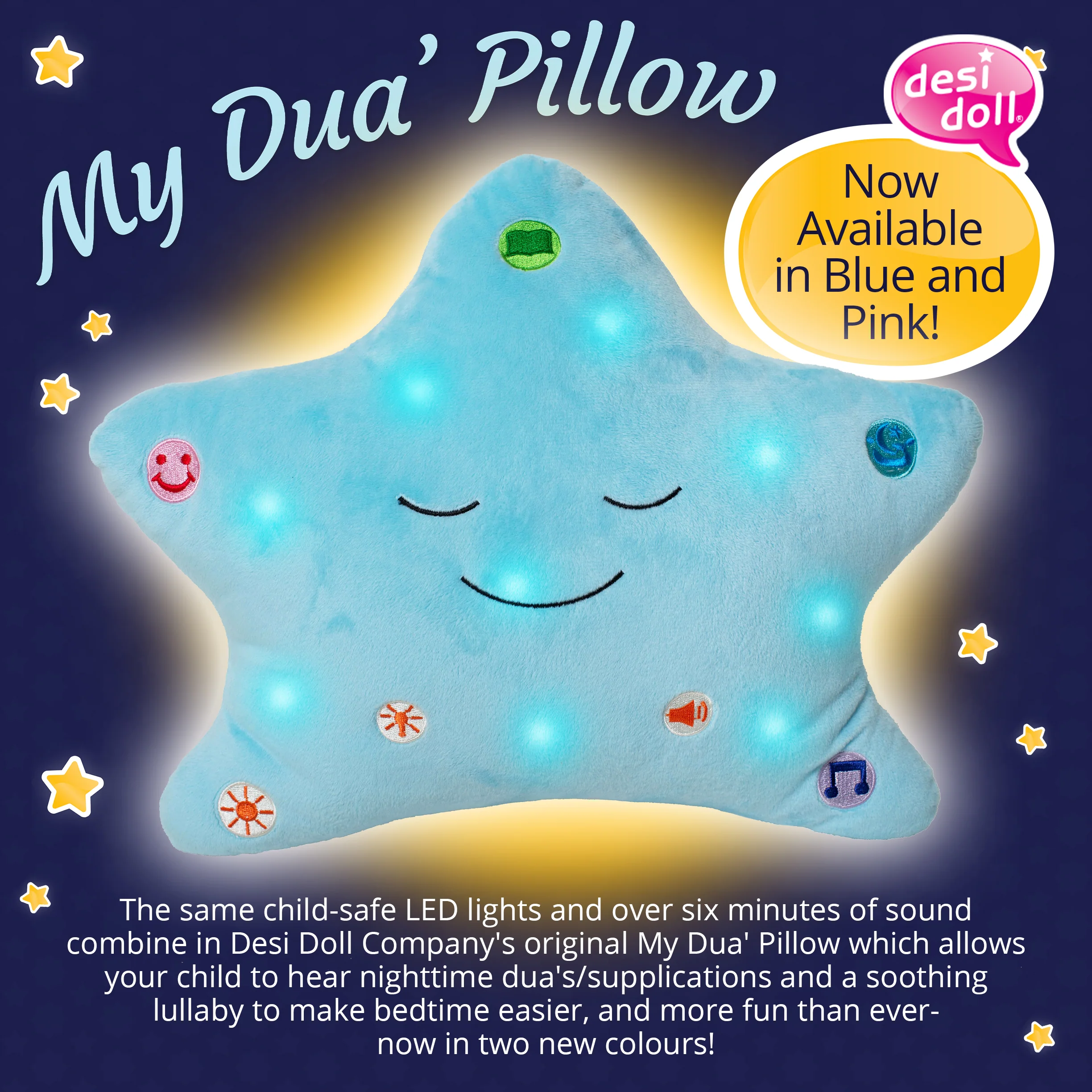 My Dua Star Pillow - Blue - Image 6