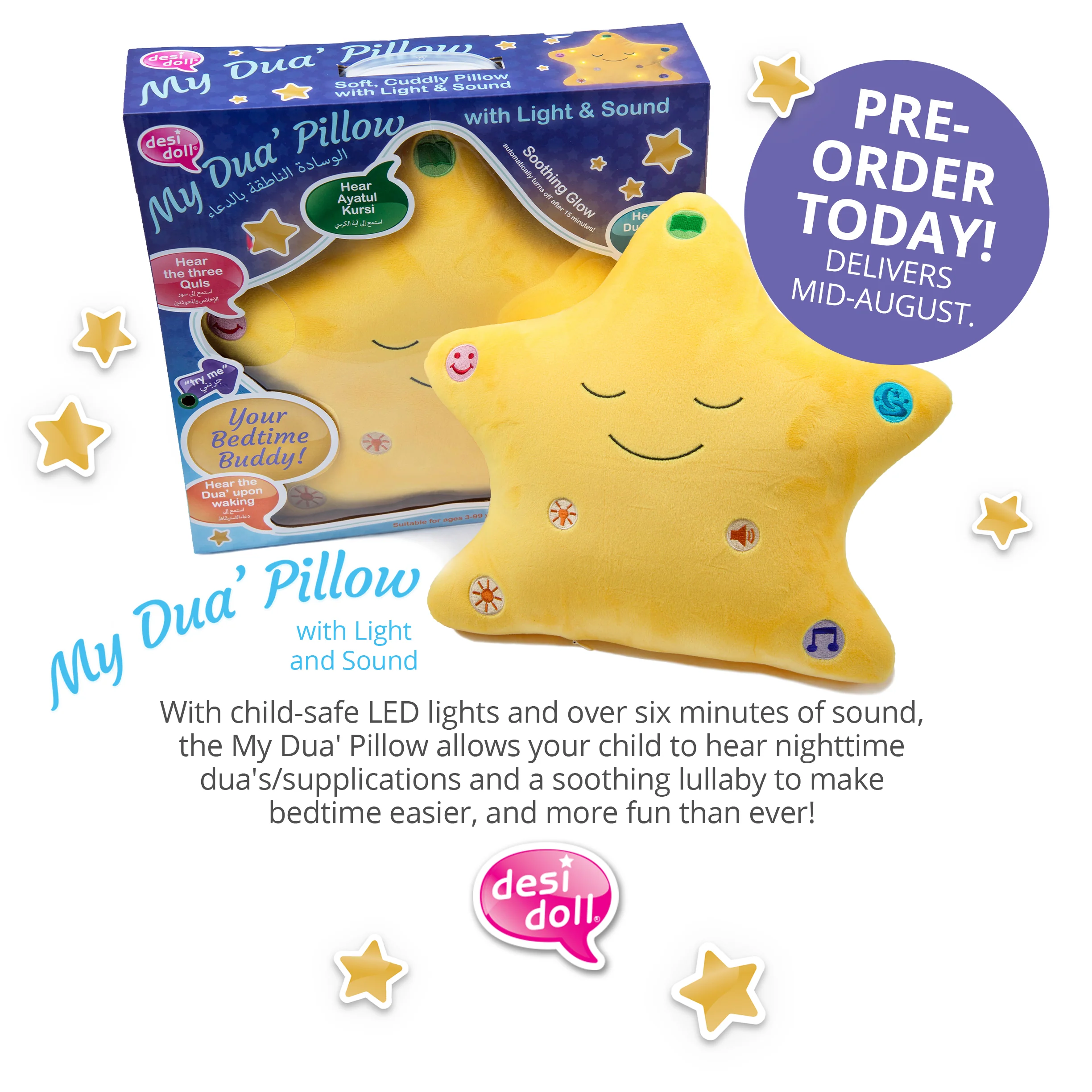 My Dua Star Pillow - Yellow - Image 7