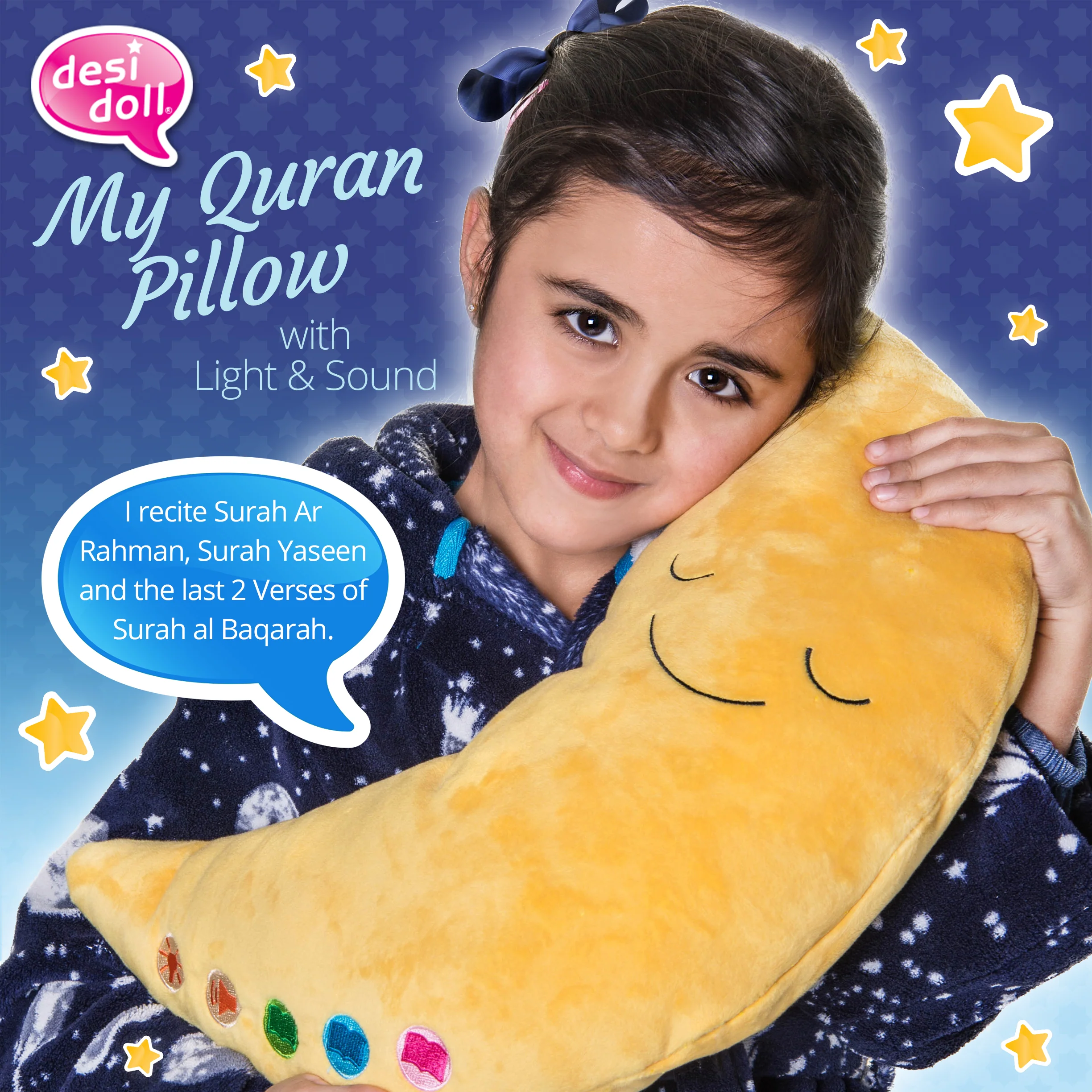 My Quran Moon Pillow - Yellow - Image 6