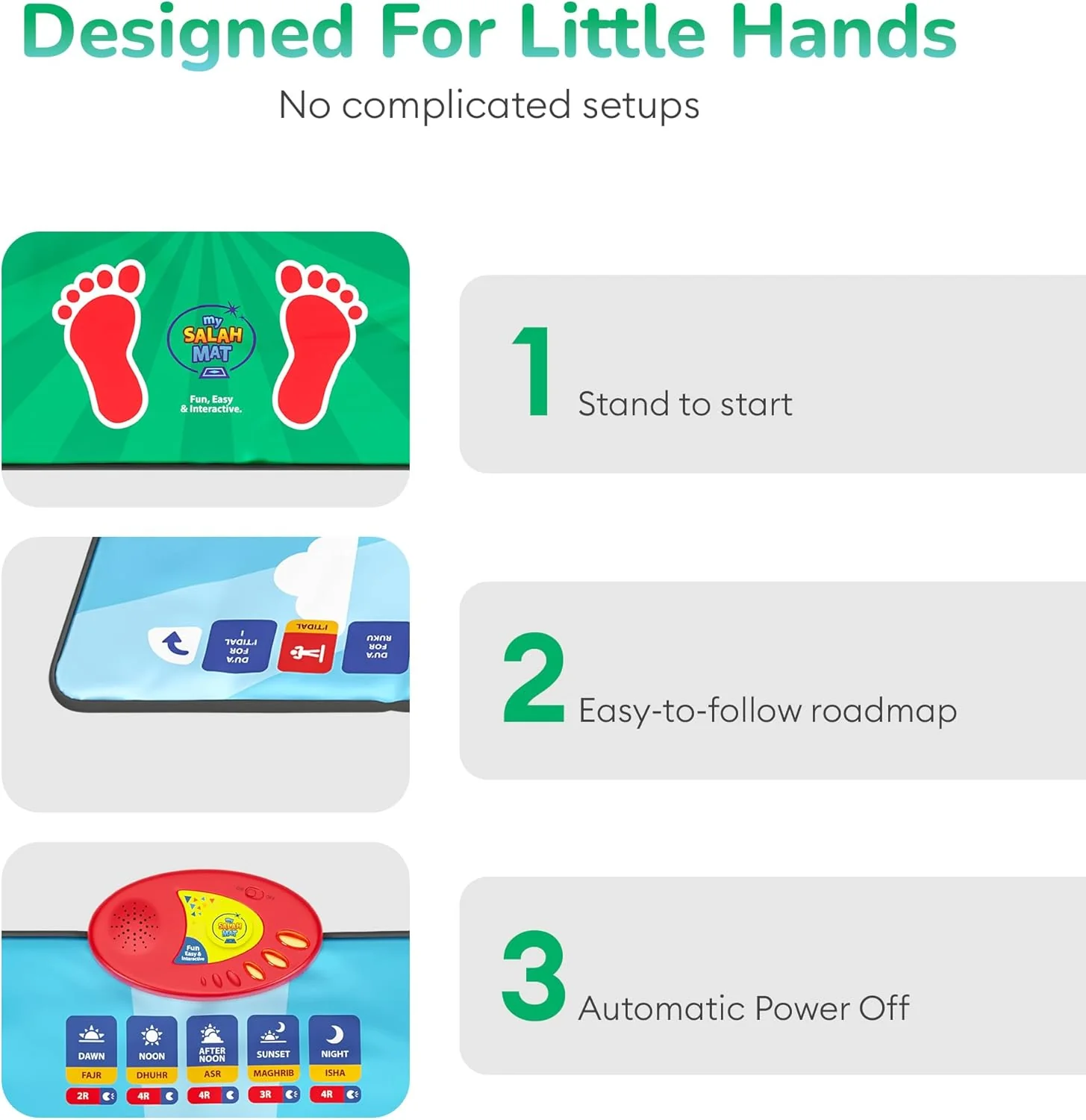 My Salah Mat - Interactive Educational Prayer Mat (Blue) - Image 10