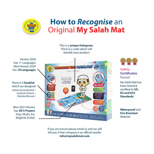 My Salah Mat - Interactive Educational Prayer Mat (Blue) - Image 23