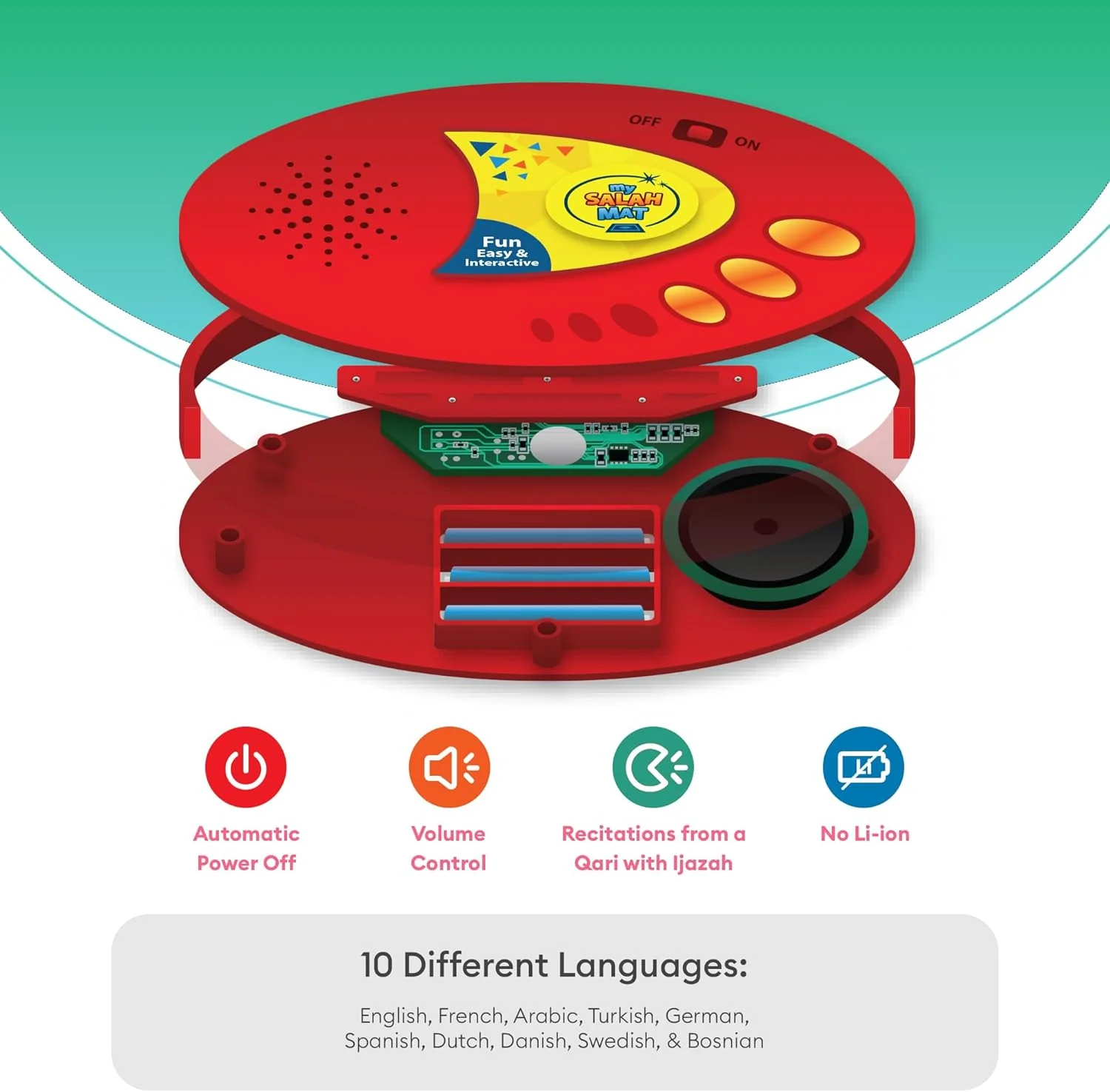 My Salah Mat - Interactive Educational Prayer Mat (Blue) - Image 7